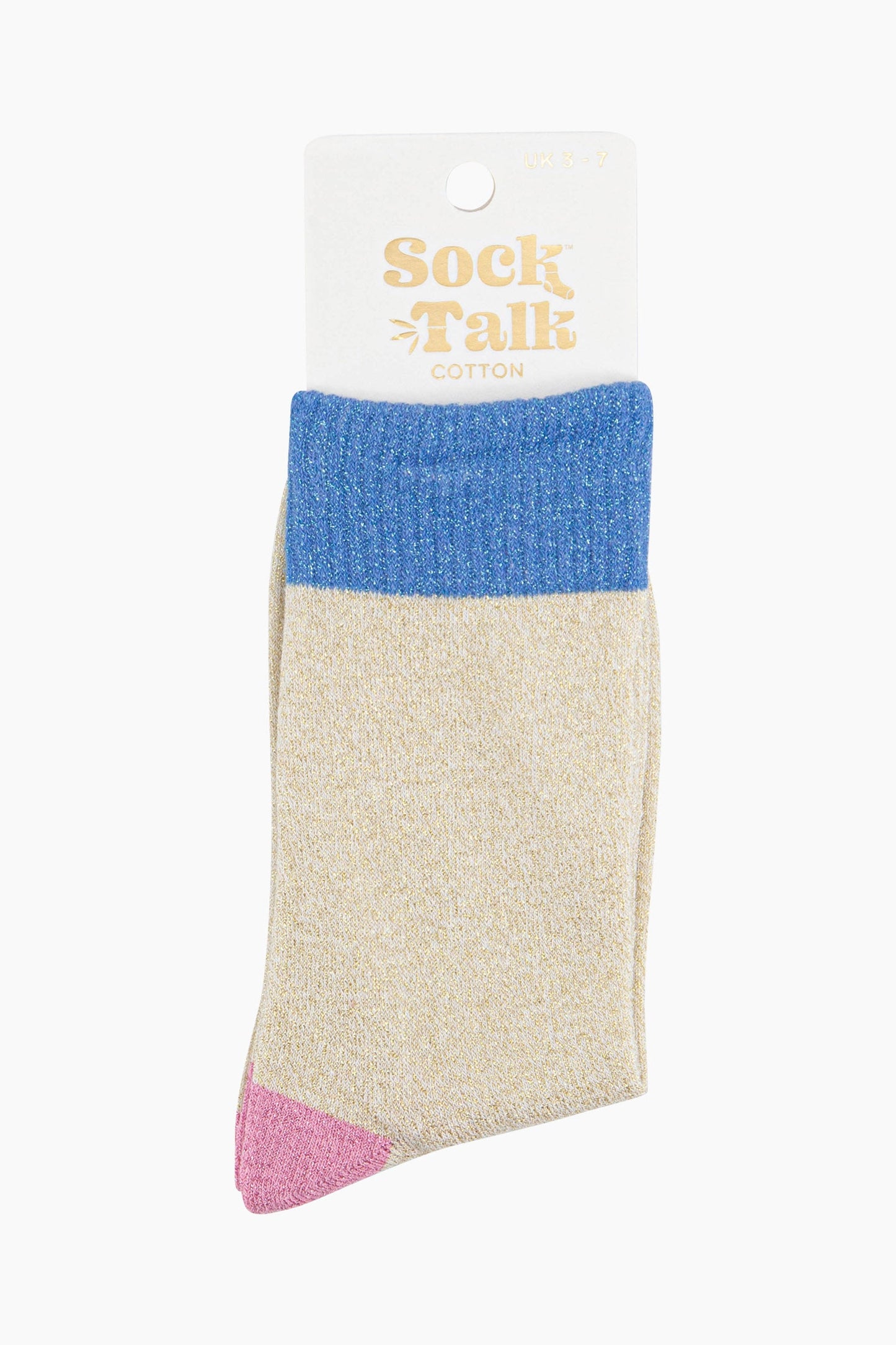 womens-glitter-socks-cream-denim-blue-colour-burst-in-sock-talk-packaging-uk-size-3-7