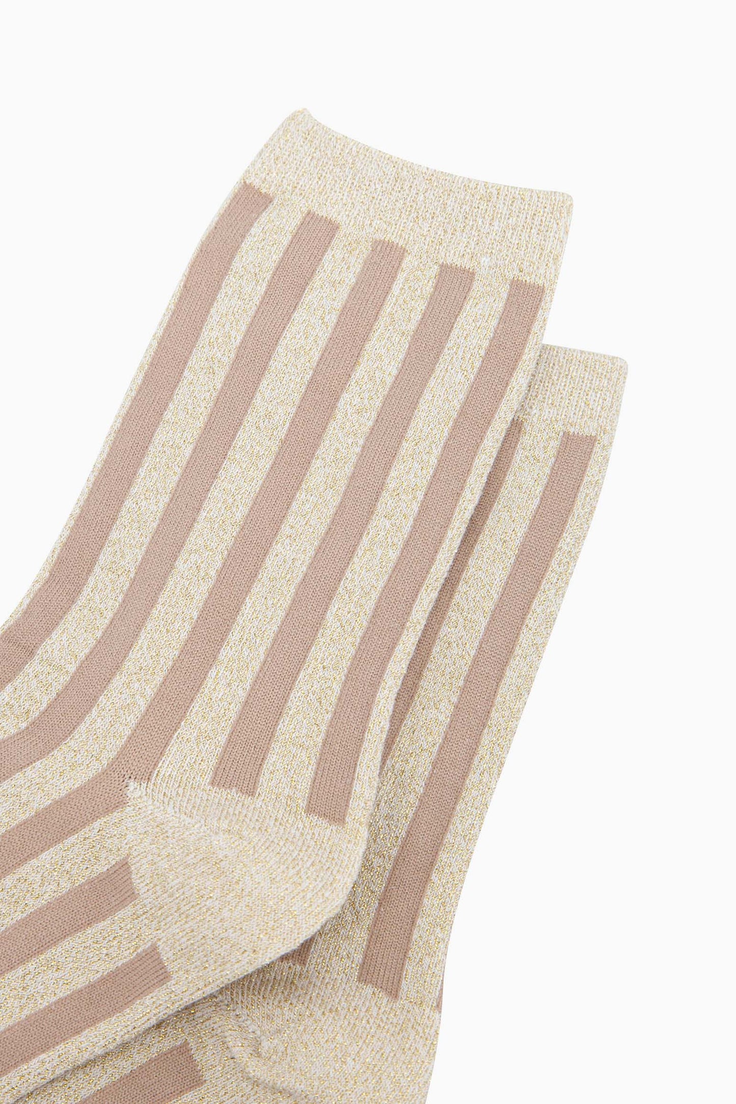 womens-glitter-socks-cream-gold-stripes-close-up-cream-beige-stripes-gold-sparkly-glitter