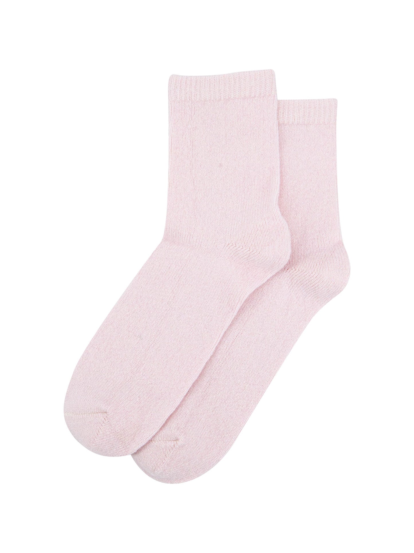 womens-cashmere-socks-ankle-socks-light-pink-cashmere-laying-flat