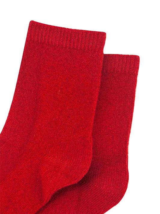 womens-cashmere-socks-ankle-socks-red-cashmere-close-up