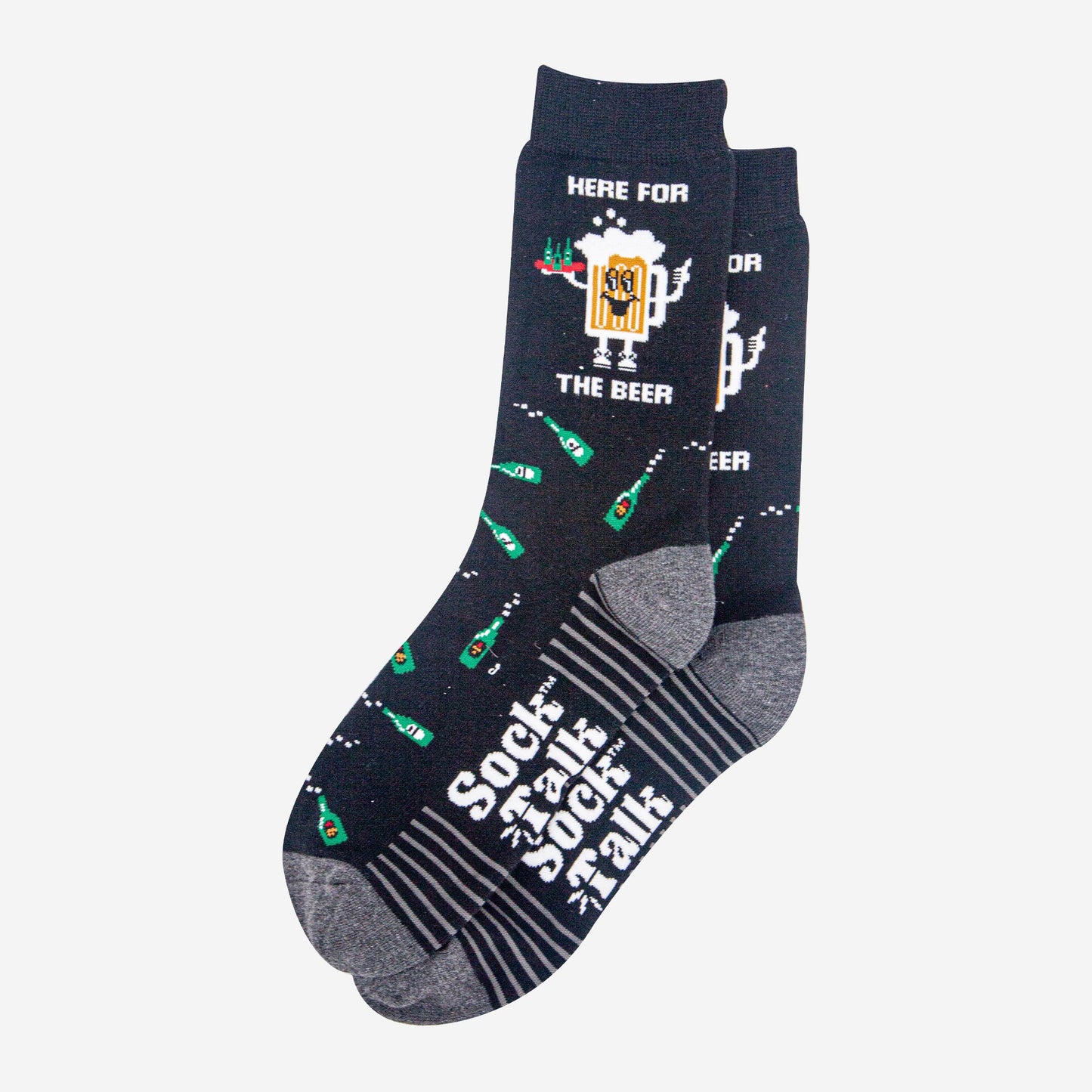mens-combed-cotton-crew-socks-black-here-for-the-beer-laying-flat