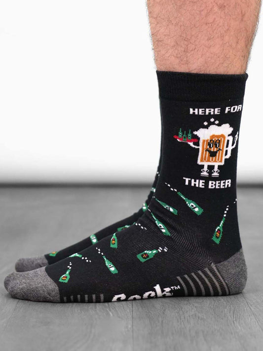 here-for-the-beer-print-bamboo-socks-in-black-and-grey