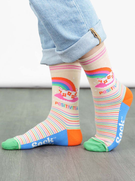 womens-combed-cotton-ankle-socks-cream-positivitea-inspirational