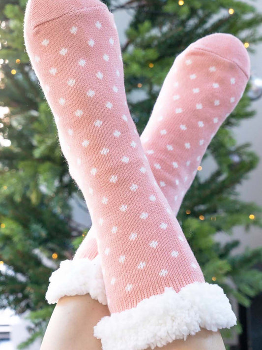 pink-spot-print-slipper-socks