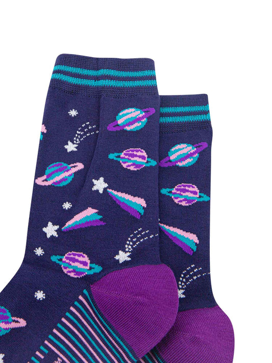 womens-bamboo-socks-navy-blue-purple-outer-space-close-up