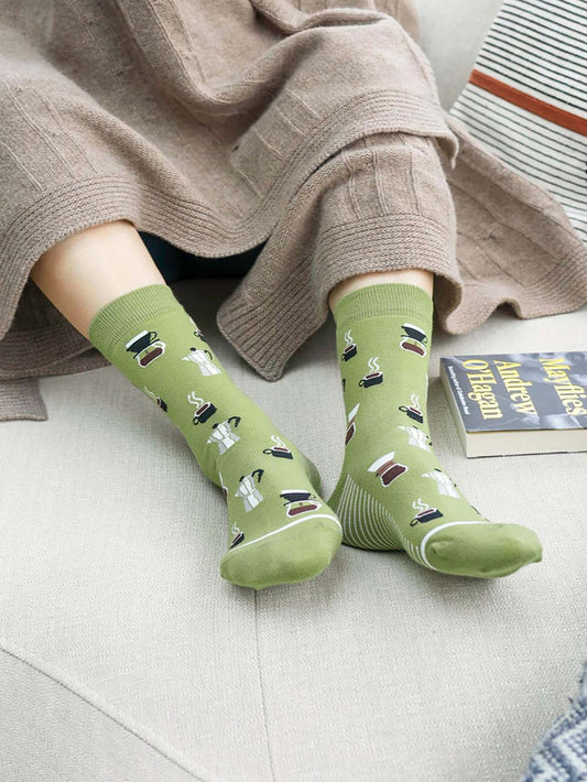 Coffee-Lovers-Bamboo-Socks-in-Green