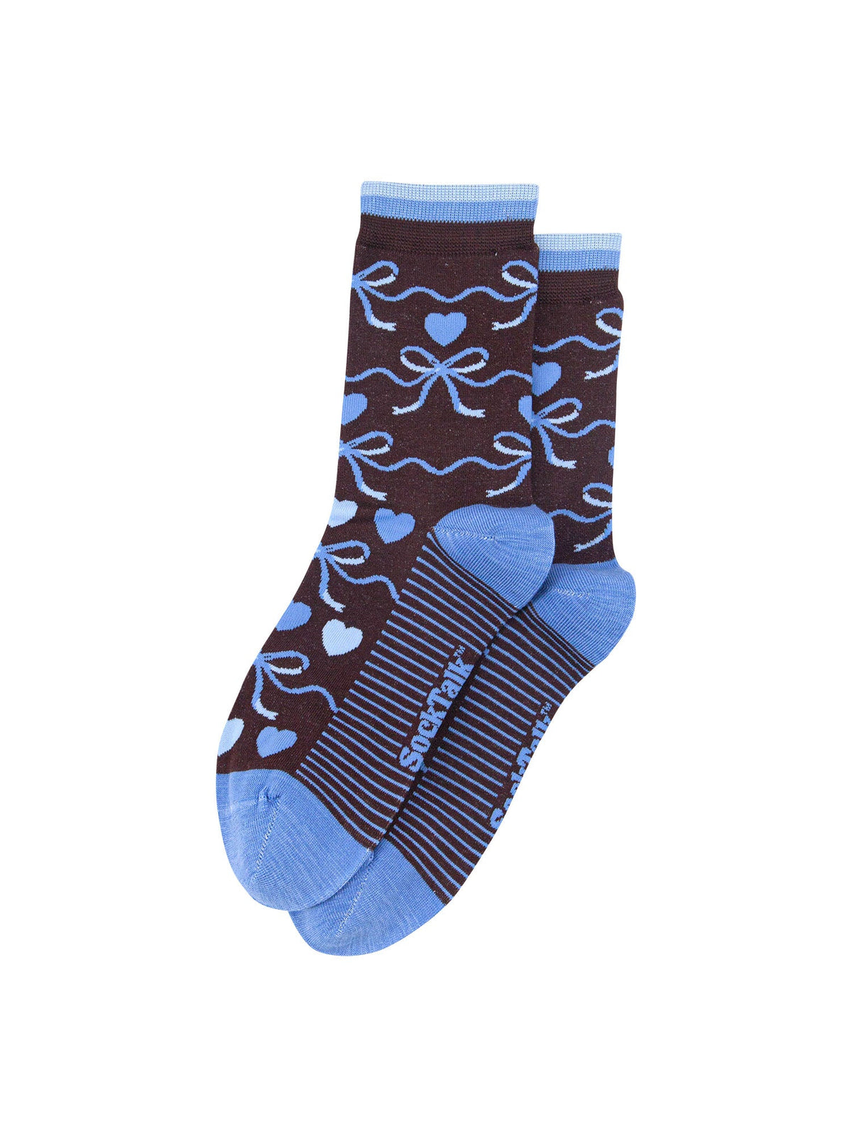 Ribbon-Bamboo-Crew-Socks-Christmas-Cracker-Gift-Box-in-Brown/Blue