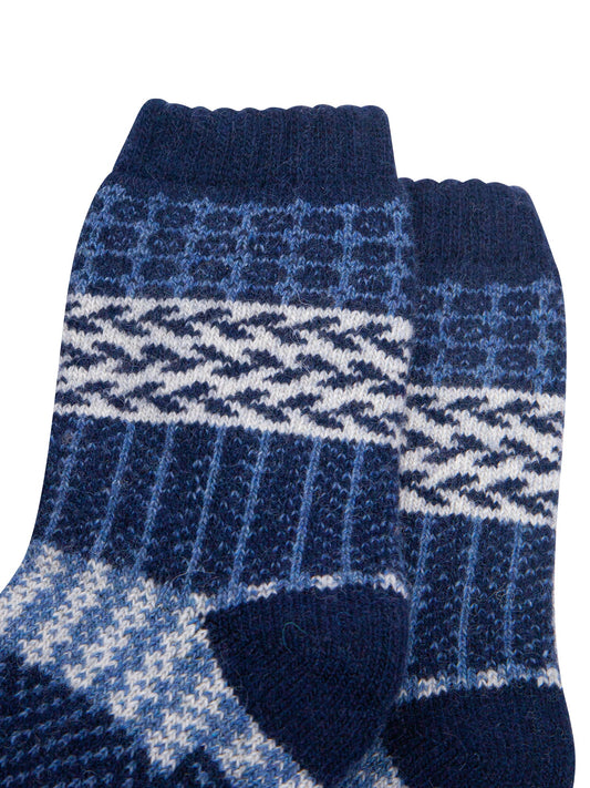 Block-Patterned-Wool-Socks-in-Navy-Blue-Close-Up
