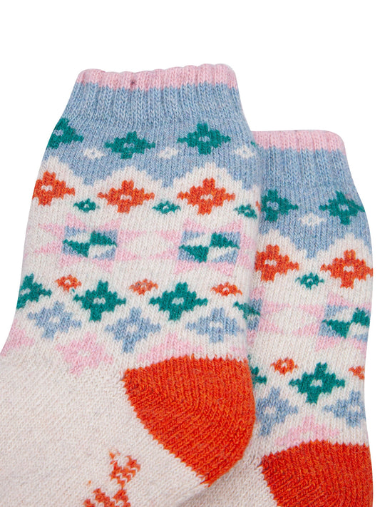 Star-Patterned-Wool-Socks-in-Cream/Multi-Close-Up