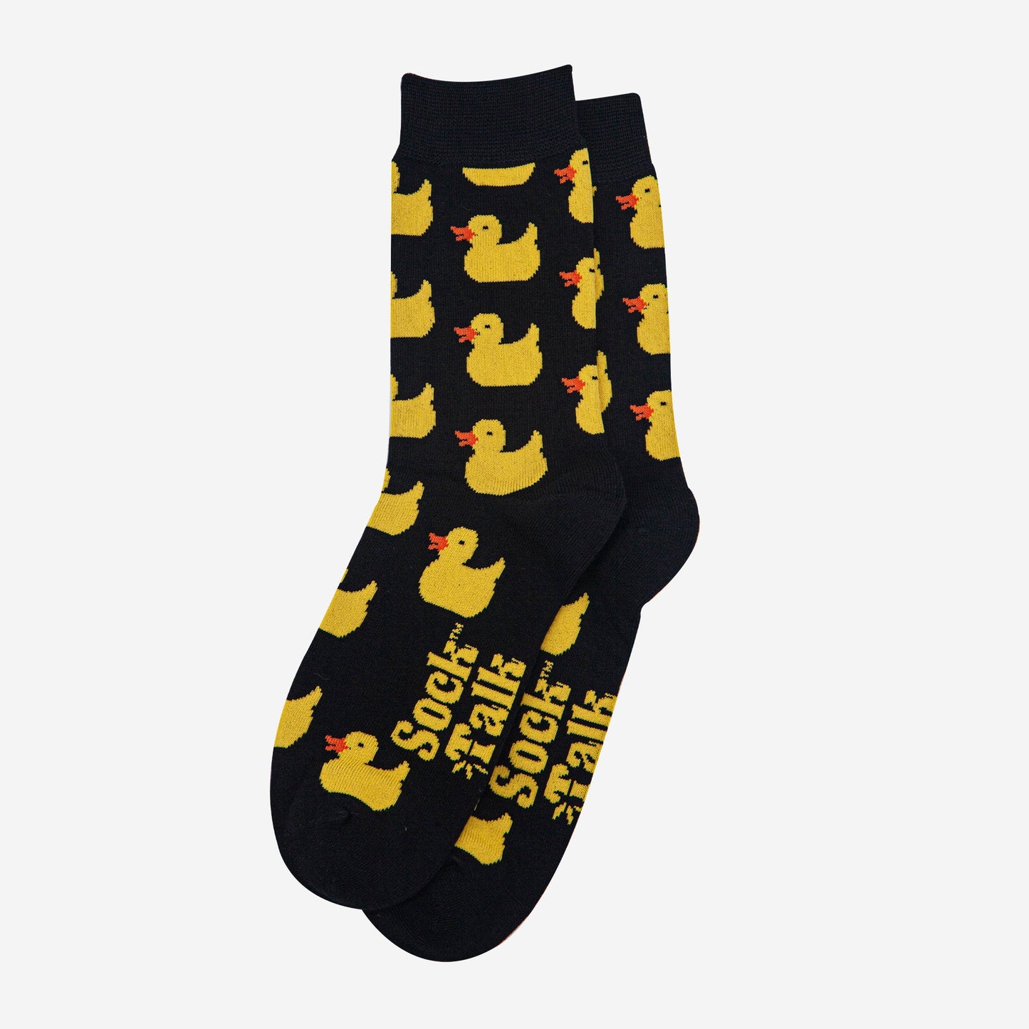 mens-bamboo-socks-black-rubber-ducks-laying-flat
