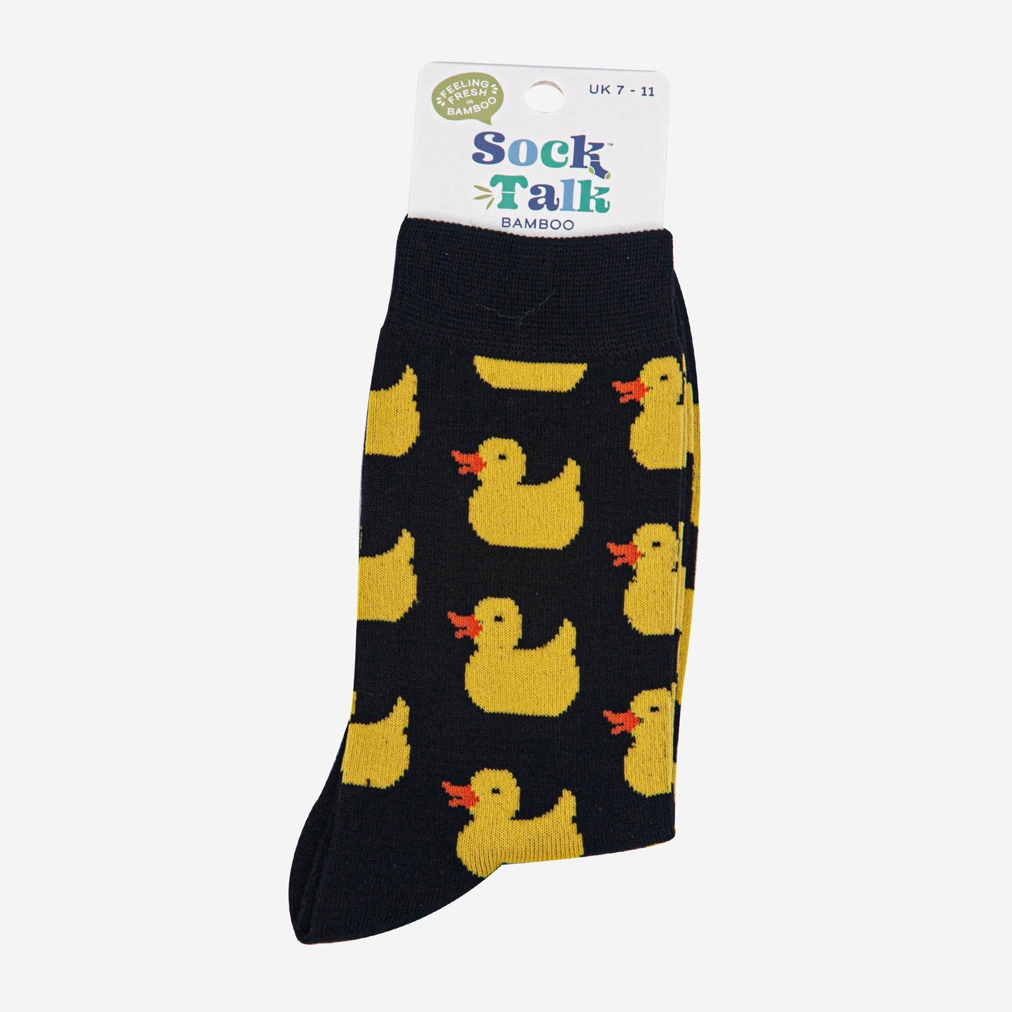 mens-bamboo-socks-black-rubber-ducks-in-sock-talk-packaging