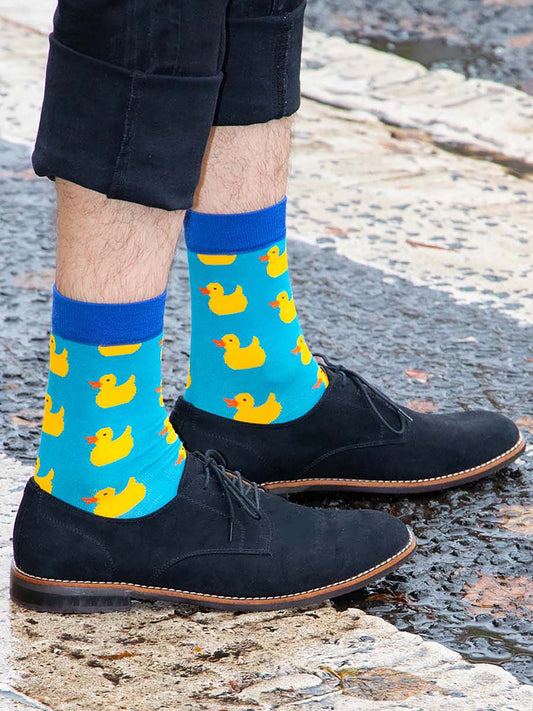 duck-print-bamboo-socks-in-blue-and-yellow