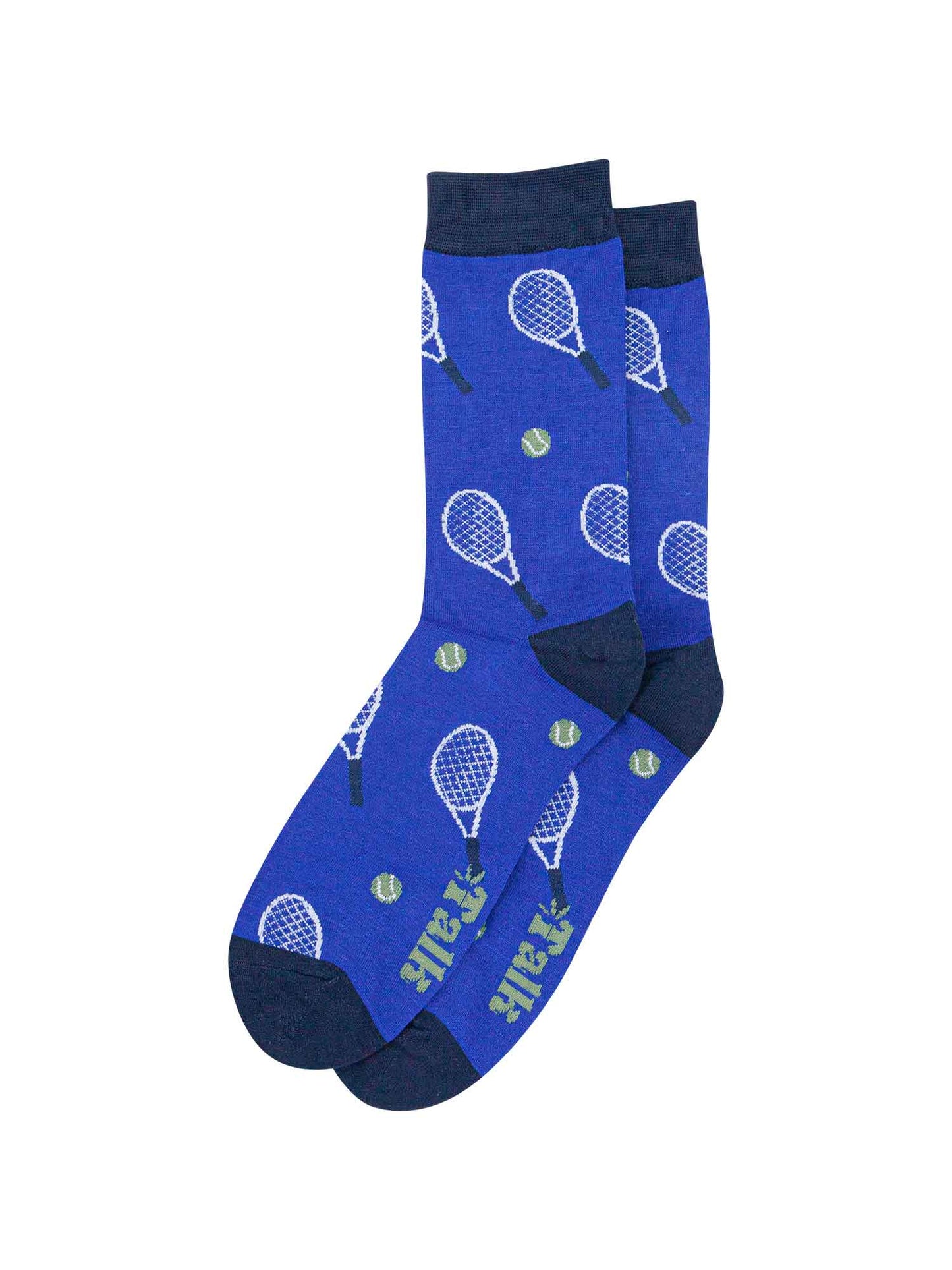 blue tennis socks for men made from eco friendly bamboo