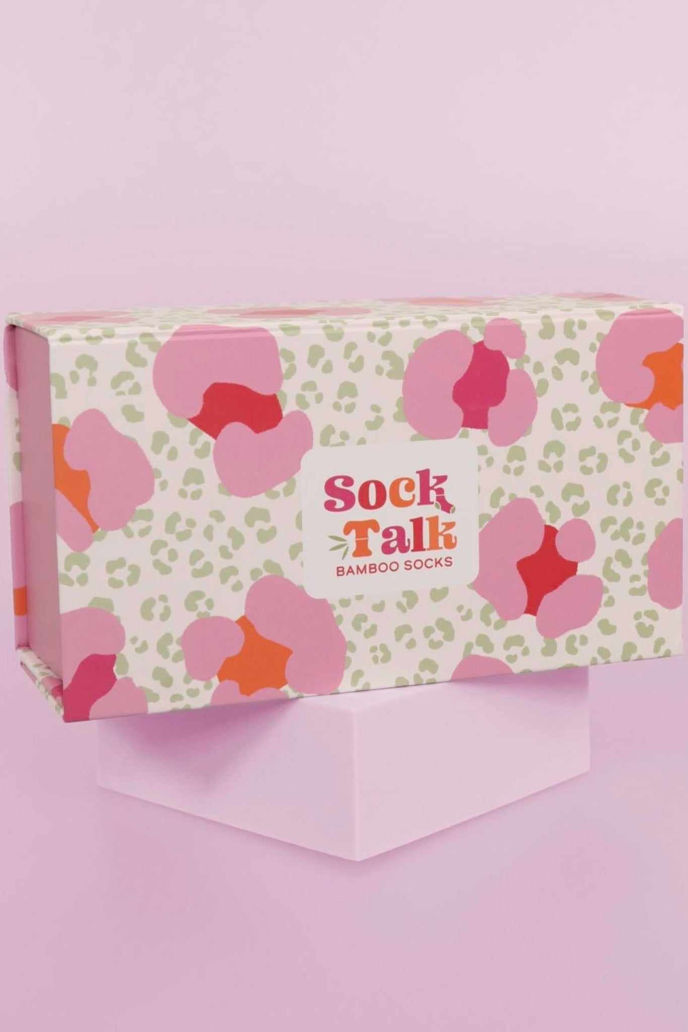Sock Trio Gift Wrap - Pink, Leopard