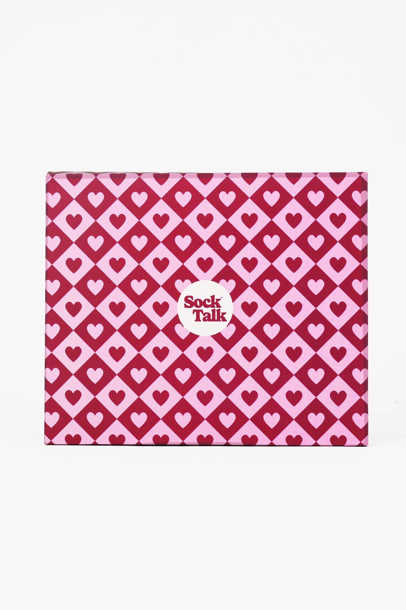 Sock Trio Gift Wrap - Pink, Heart Diamond