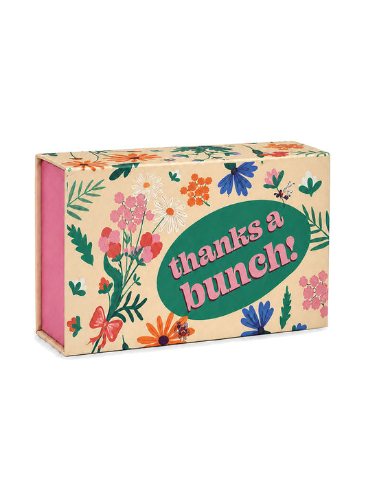 Sock Trio Gift Wrap - Cream/Pink, Thanks a Bunch