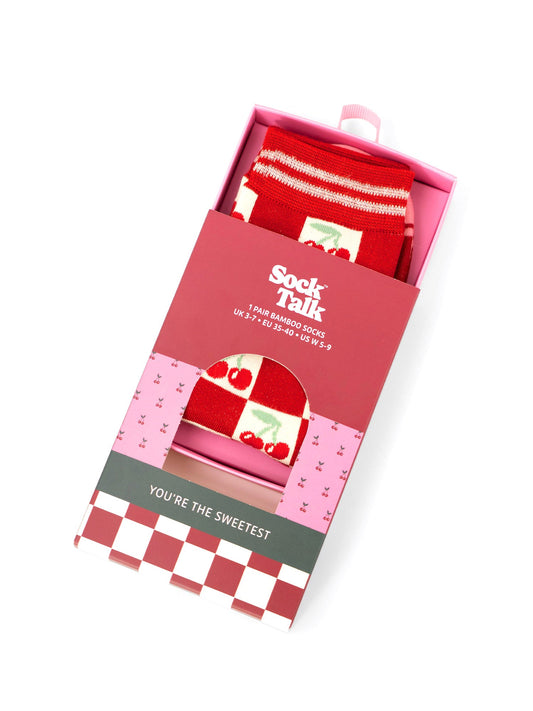 Cherries-Bamboo-Socks-Matchbox-Giftset