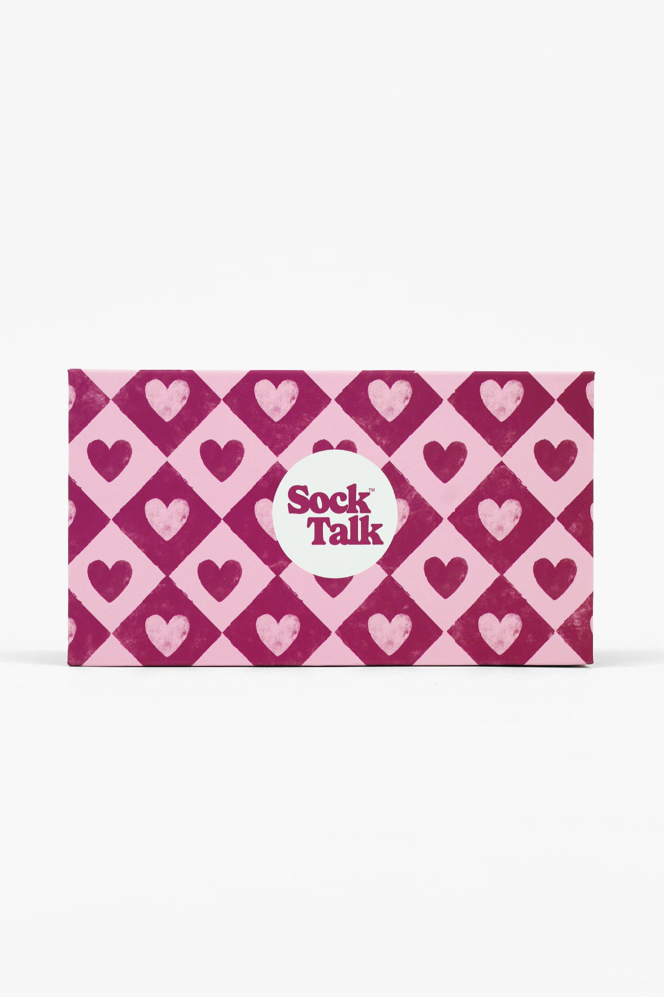 Sock Trio Gift Wrap - Pink, Heart Diamond