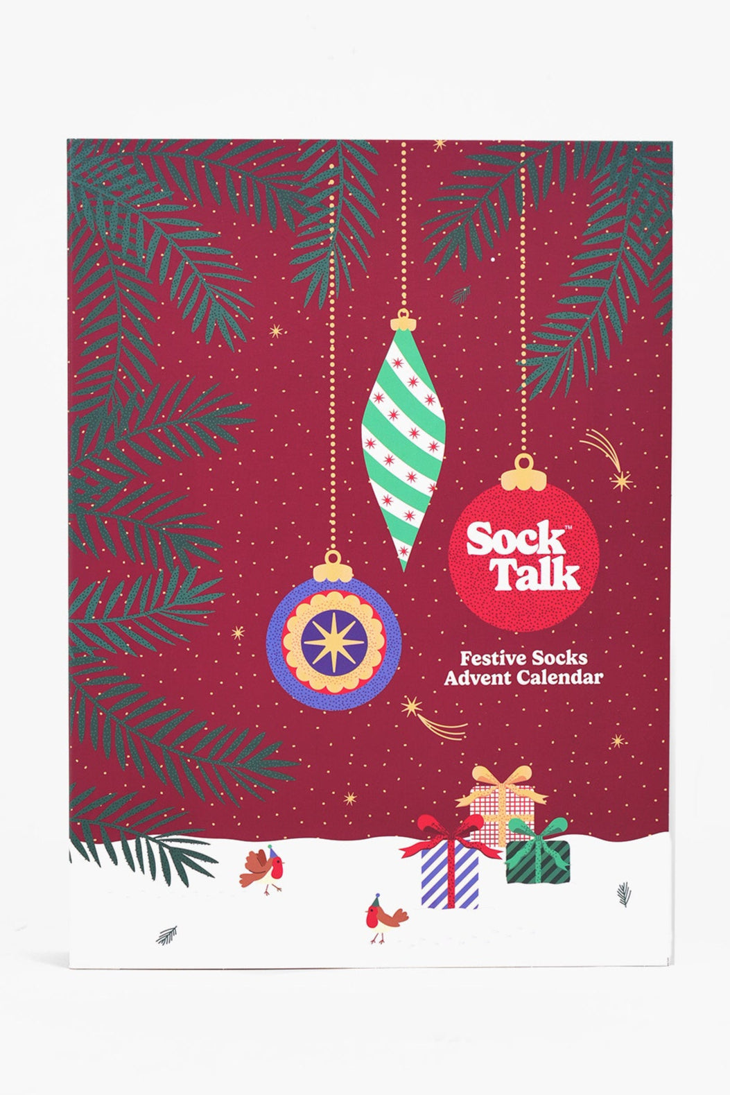 Women's Bamboo Ankle Socks Advent Calendar - Red, Graphic