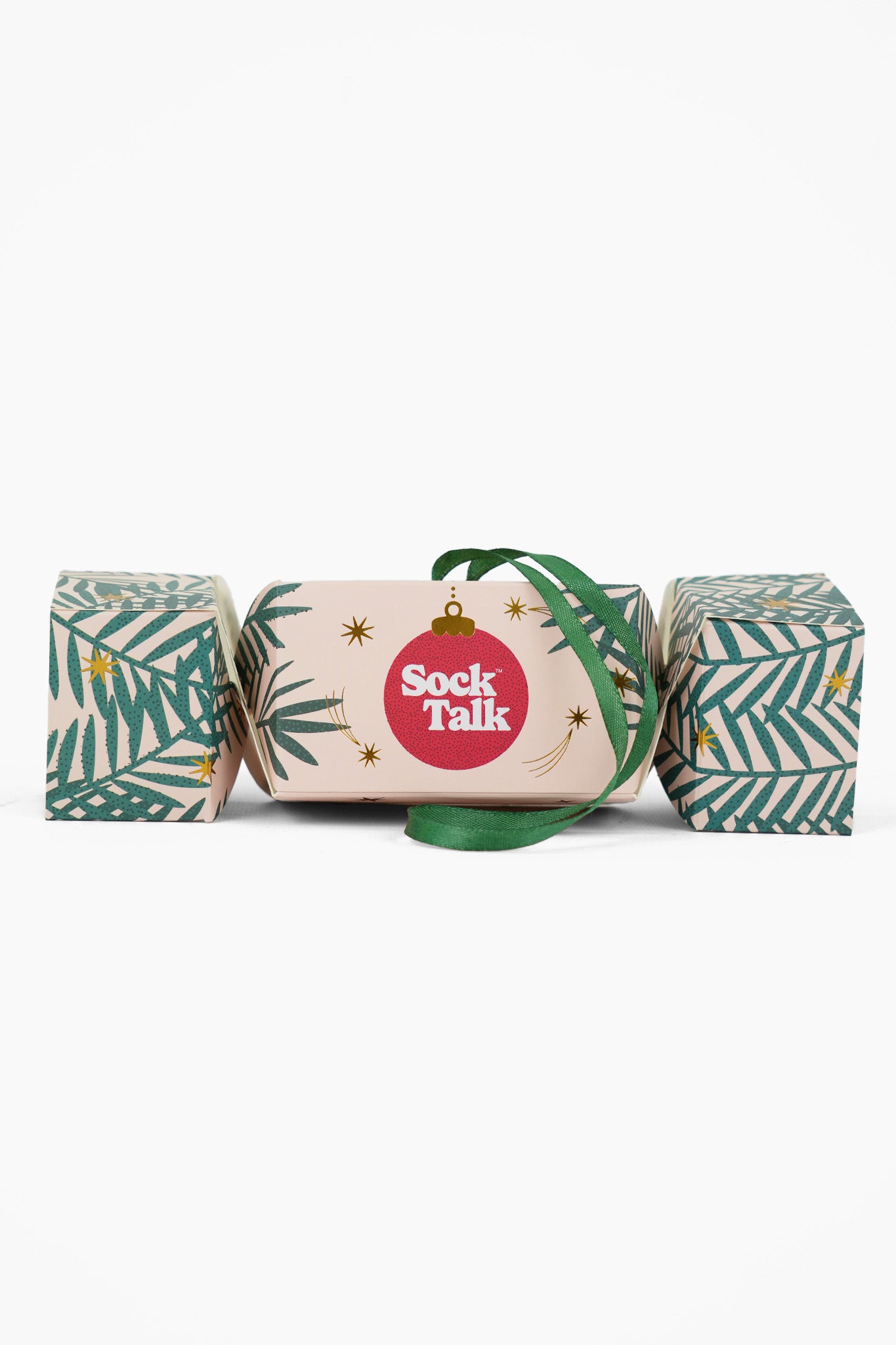 Cherry Checkerboard Bamboo Socks in a Christmas Cracker Gift Box
