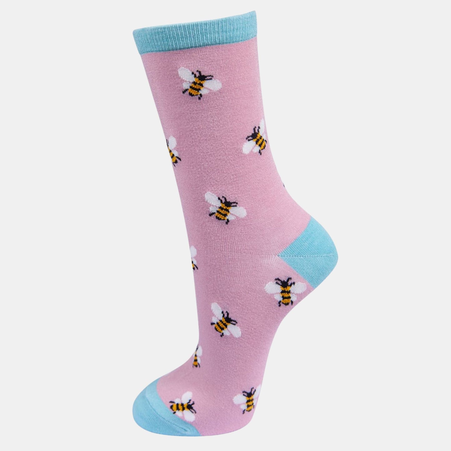womens-socks-gift-box-pink-bees-buzzing