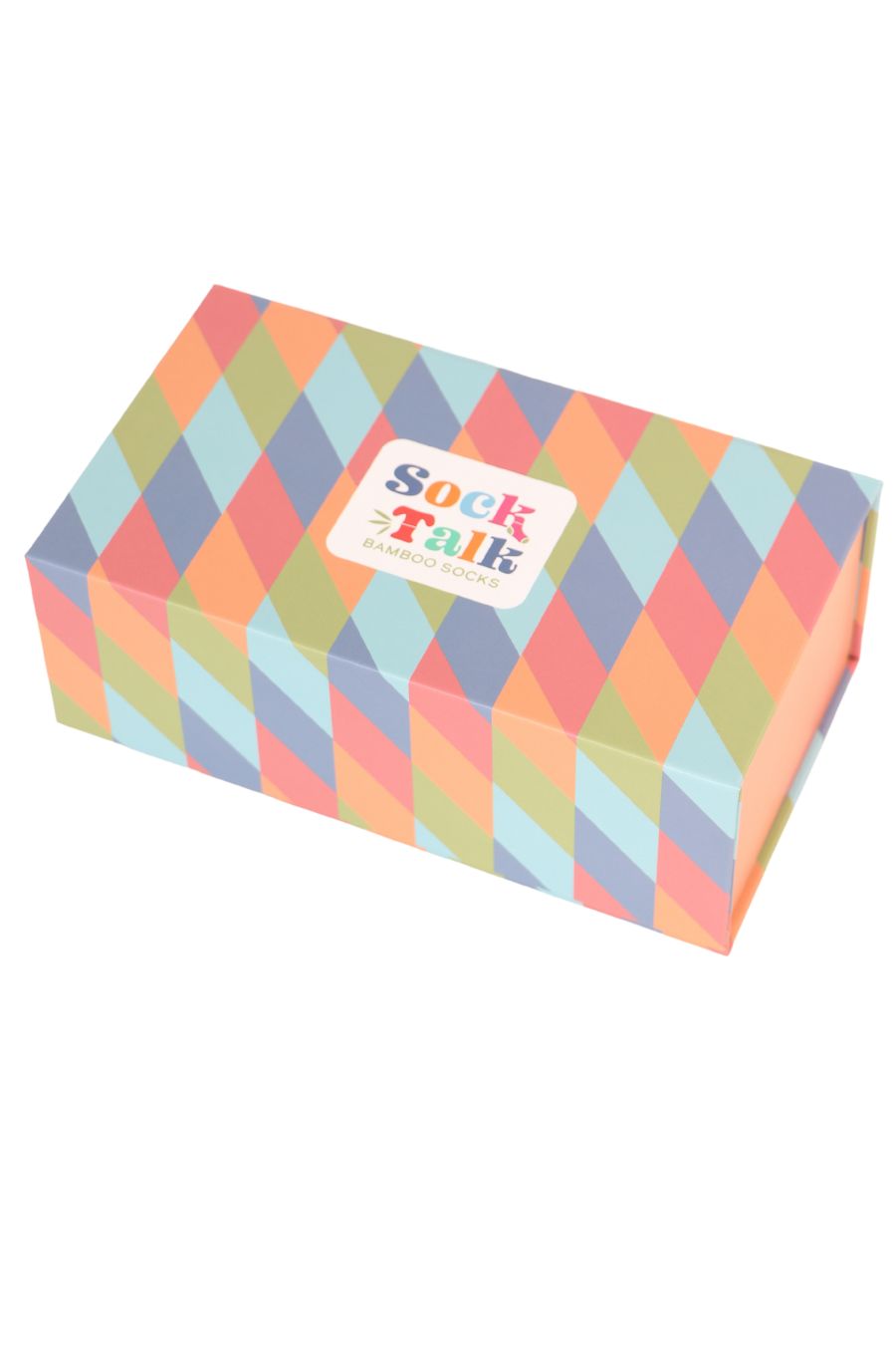 multicoloured rhombus pattern gift box