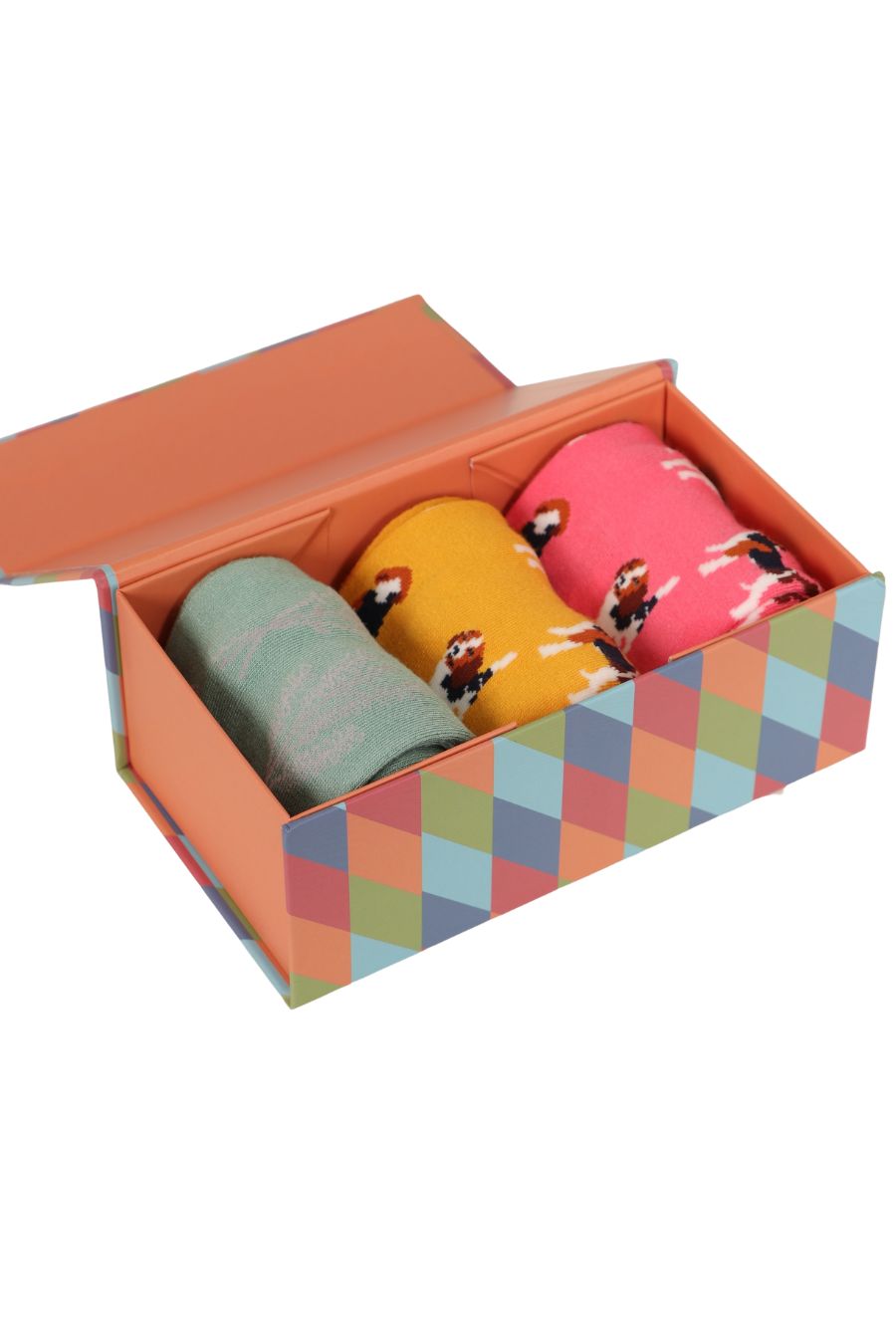 open sock gift box showing three pairs of womens bamboo ankle socks