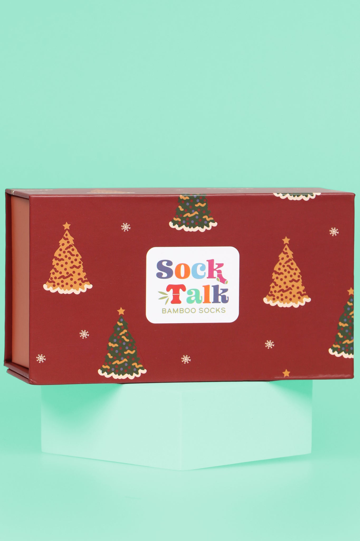 Women's Bamboo Socks Christmas Novelty Sausage Dog Socks Dachshund Gift Box Red