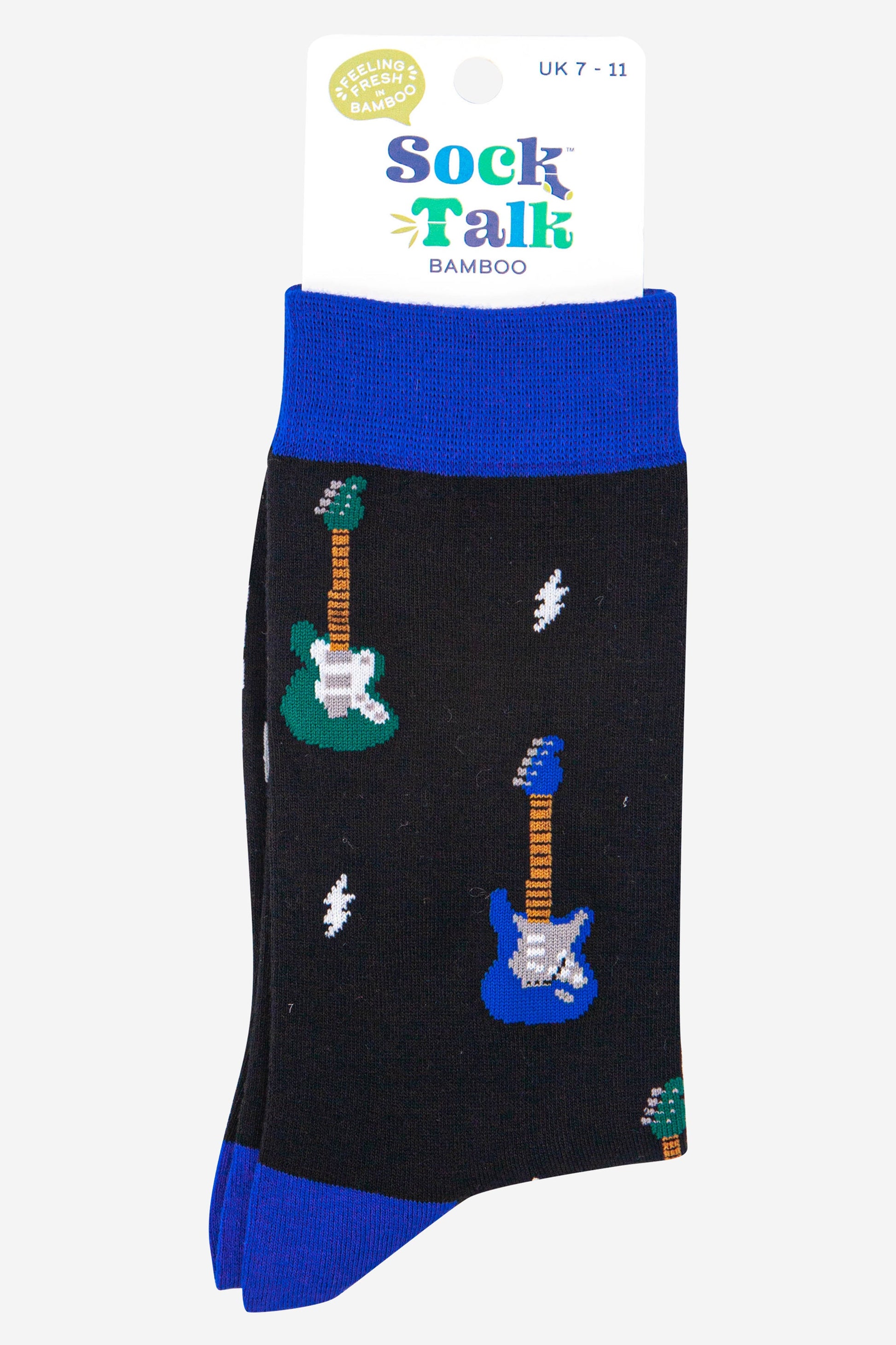 mens bamboo electric guitar music socks uk size 7-11