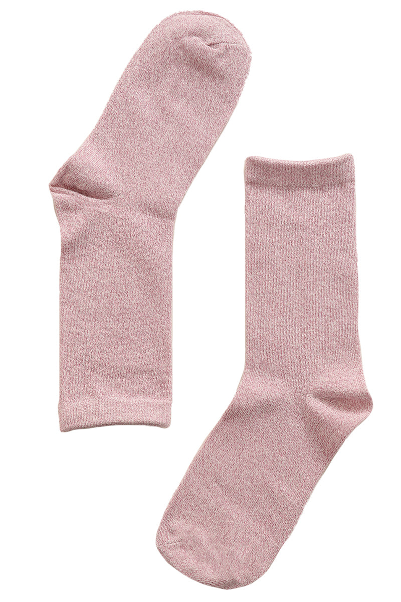 pink and white glitter ankle socks