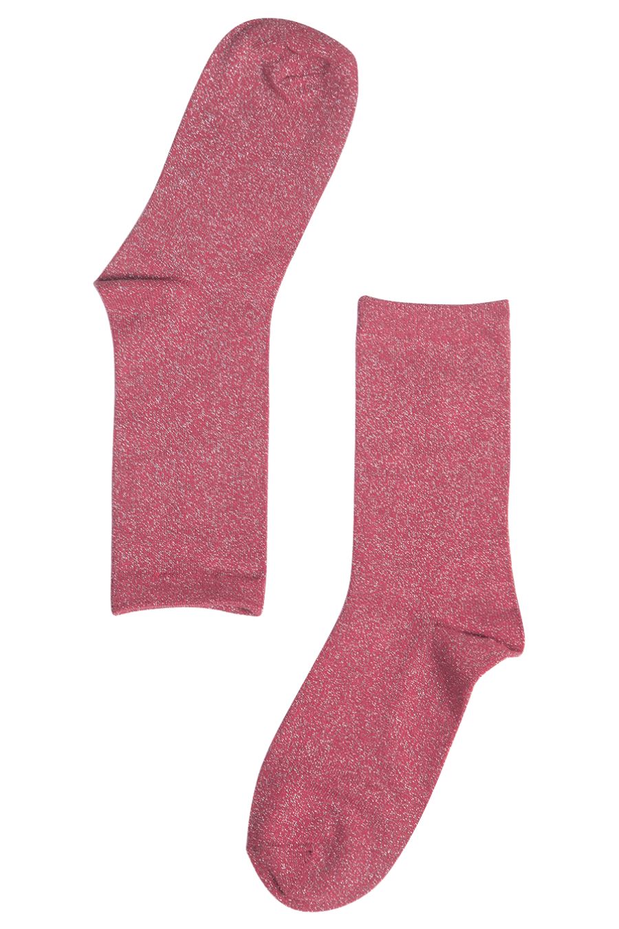 pink and silver glitter ankle socks