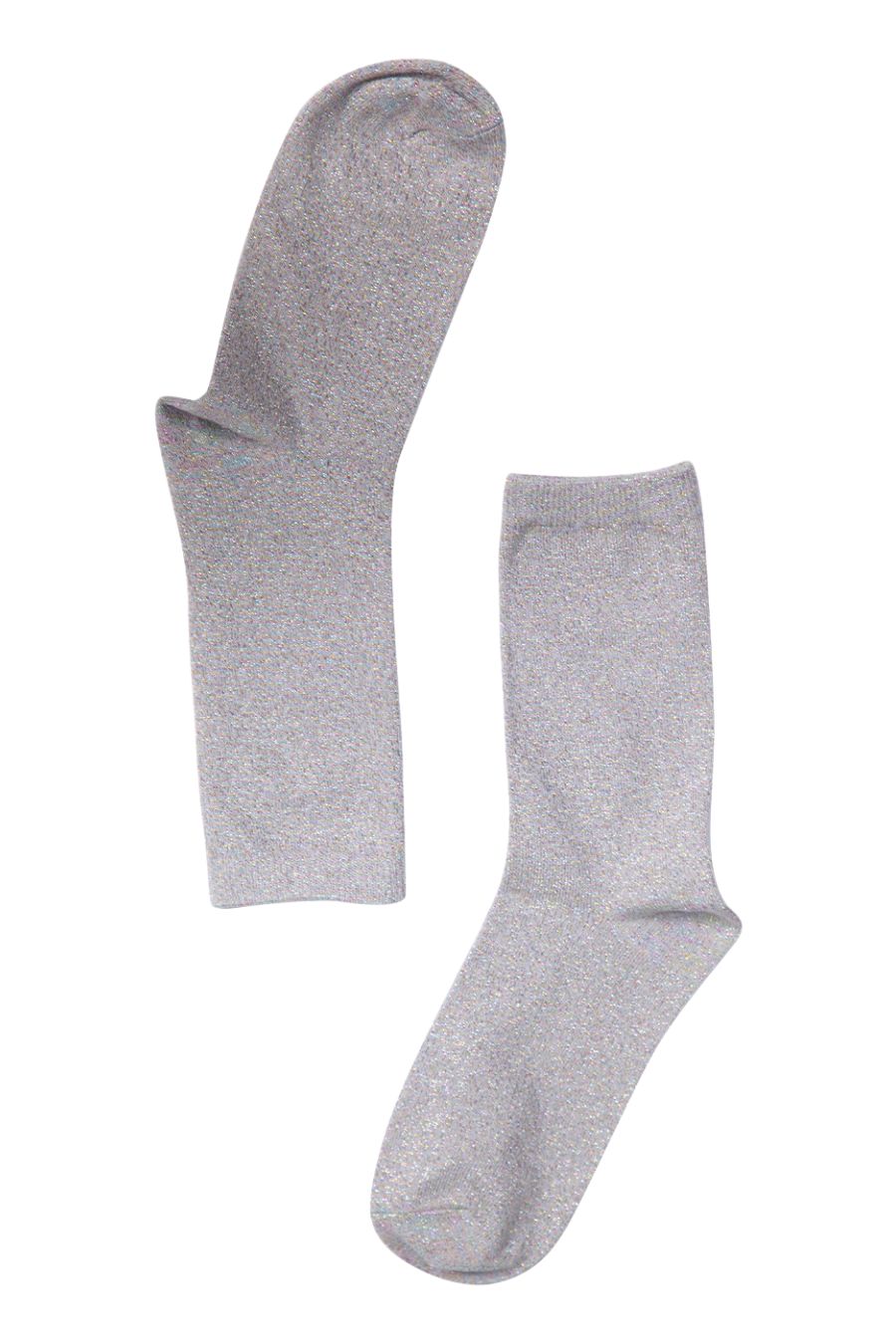 grey rainbow effect glitter ankle socks