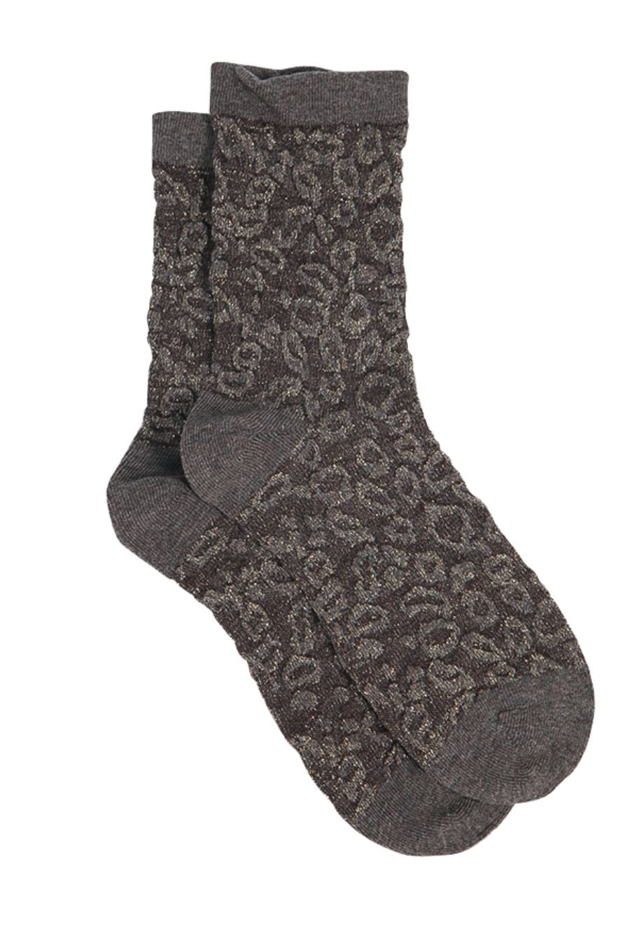 Womens Glitter Socks Neutral Leopard Print Gold Sparkly Shimmer