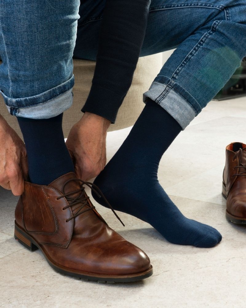 Plain Bamboo Crew Socks