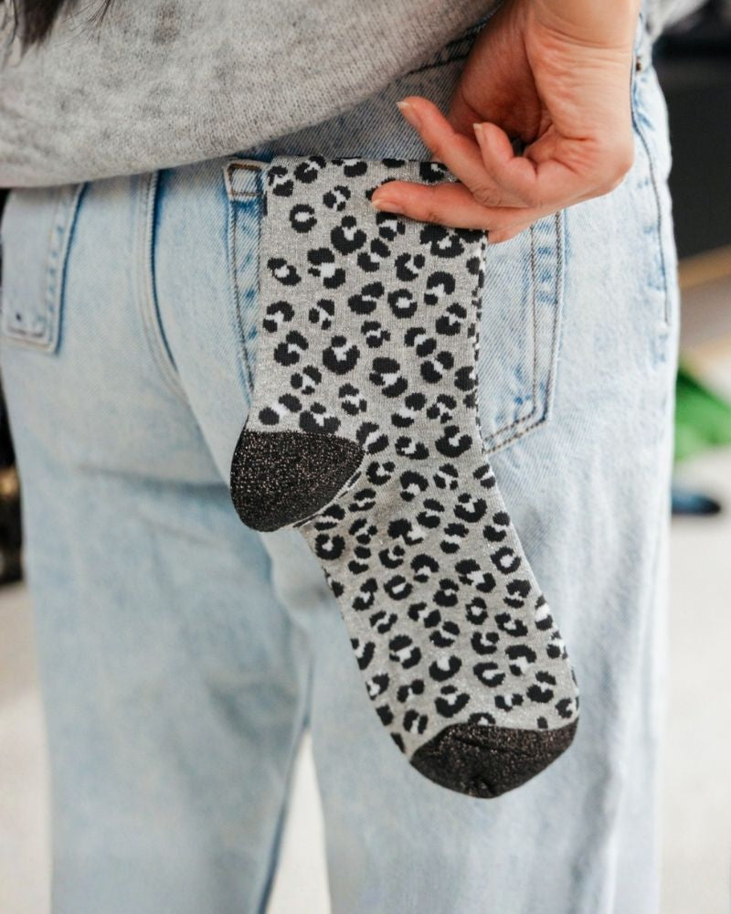 Women's Cotton Glitter Crew Socks