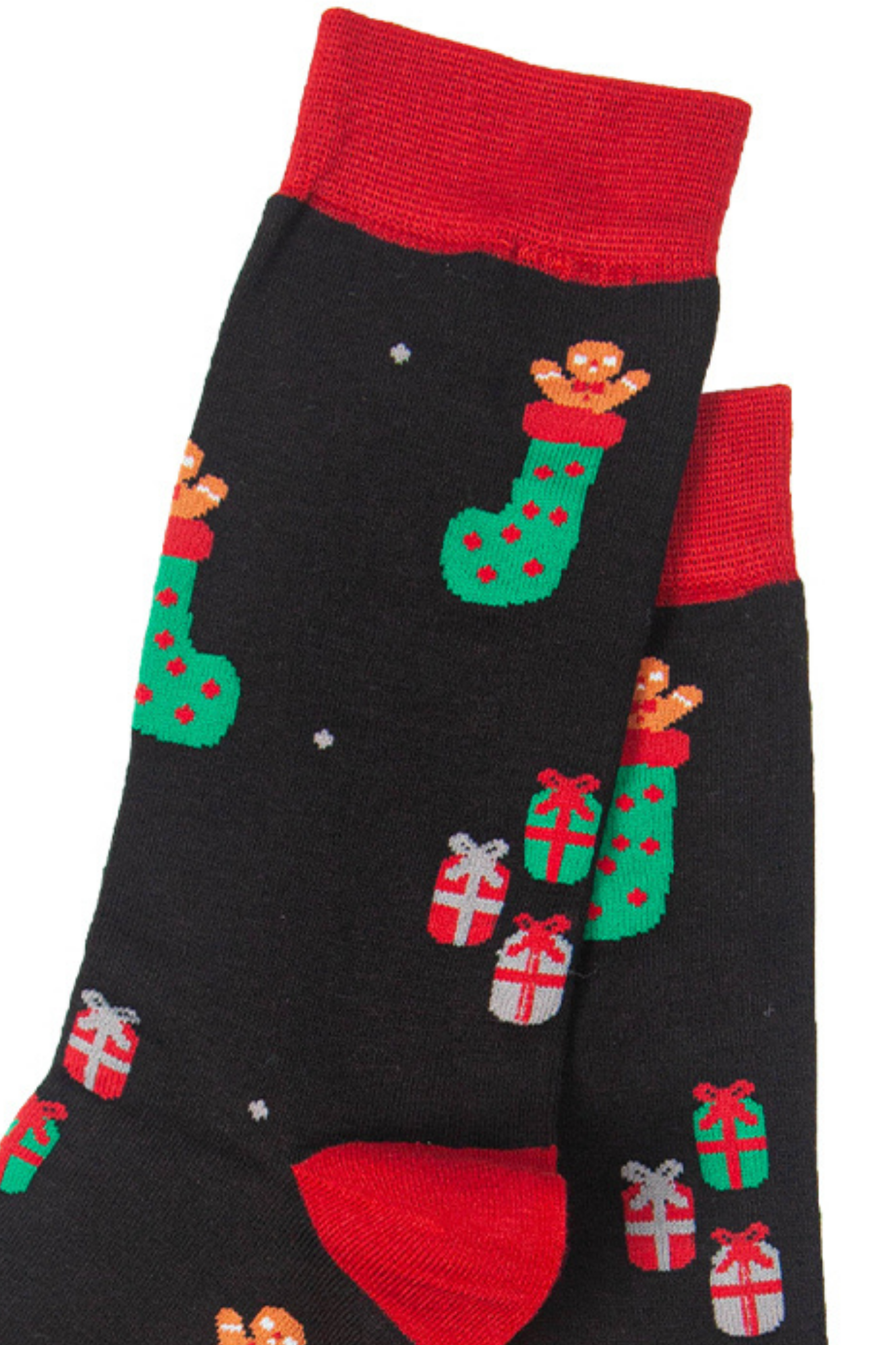close up of the xmas stocking pattern