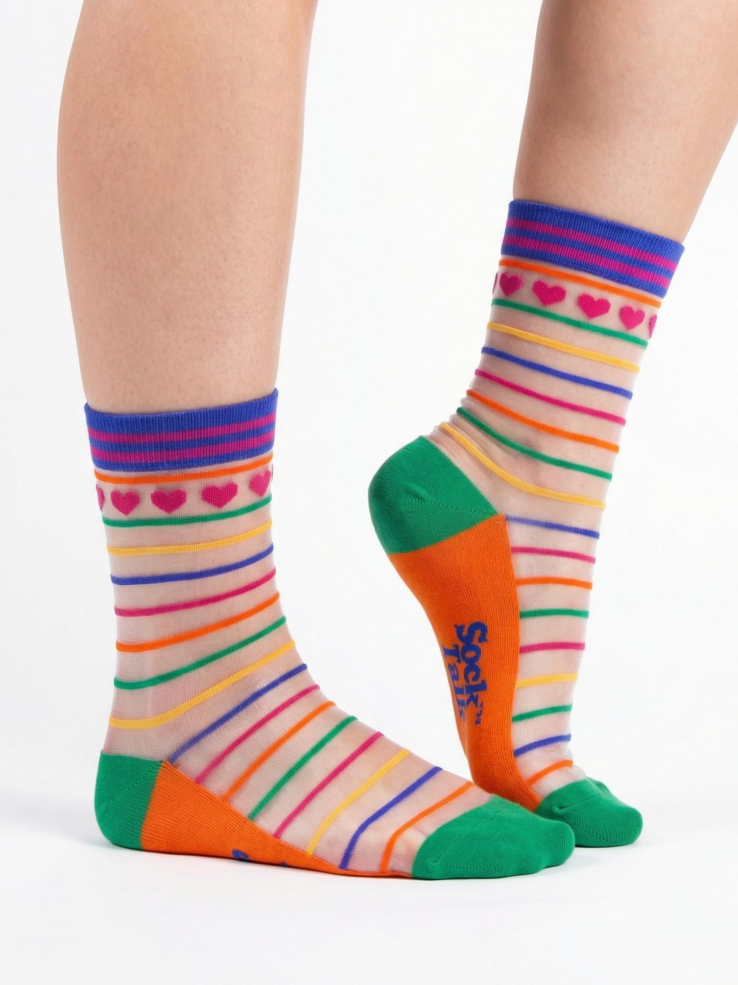 Hearts-Rainbow-Stripes-Combed-Cotton-Sheer-Pop-Socks