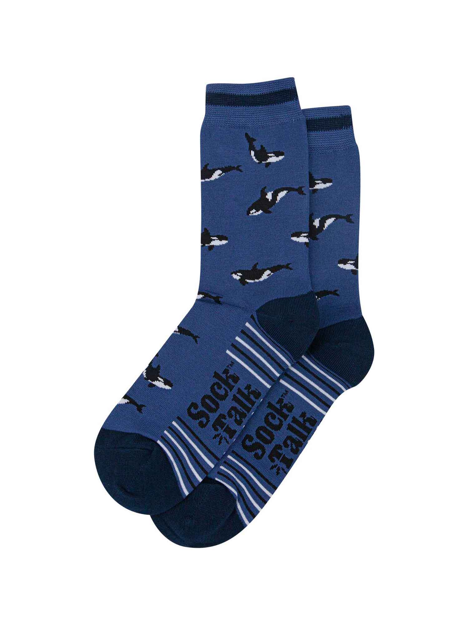 mens-bamboo-socks-denim-blue-navy-blue-orca-whales-laying-flat