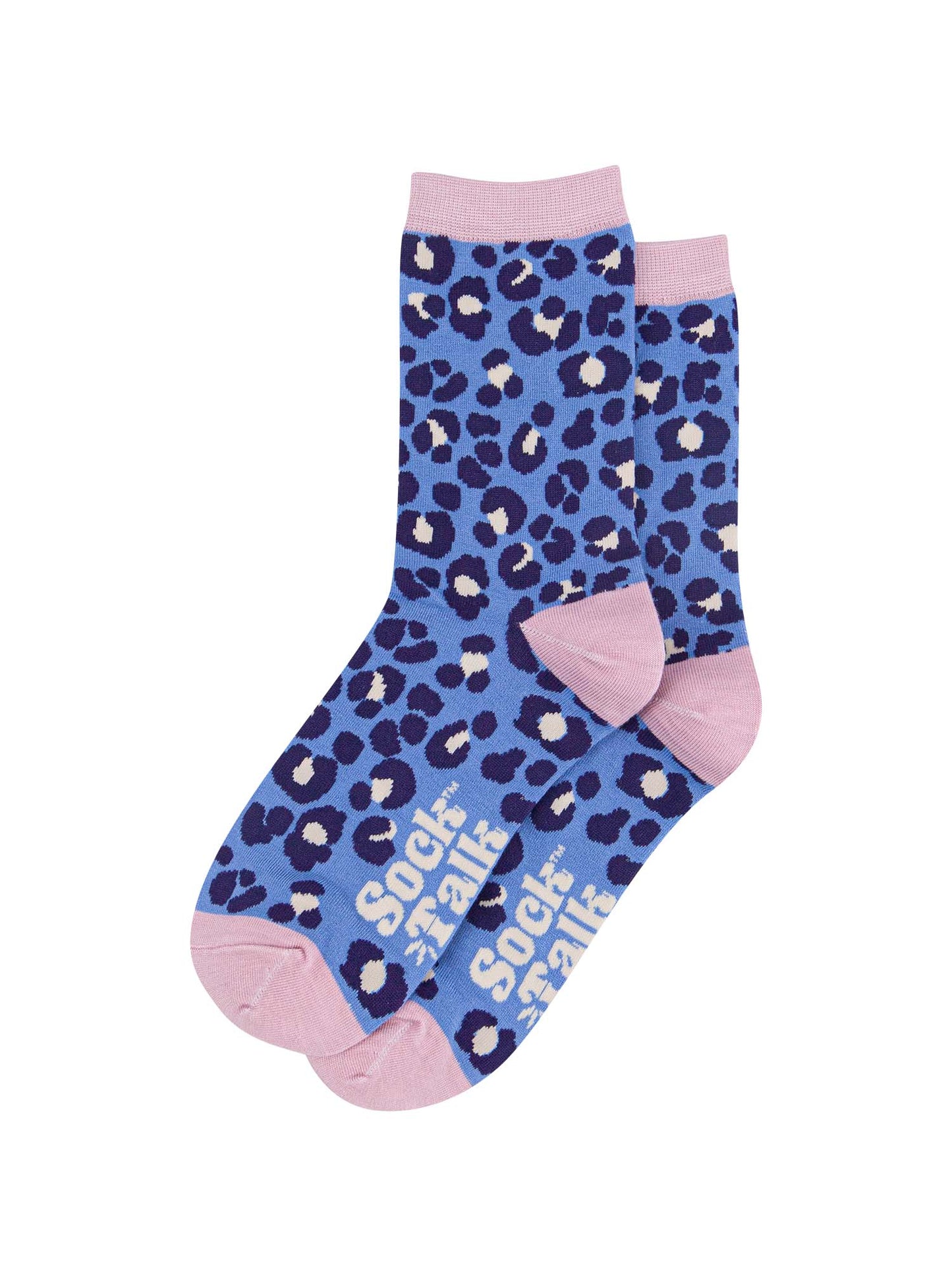 purple, pink leopard print bamboo socks