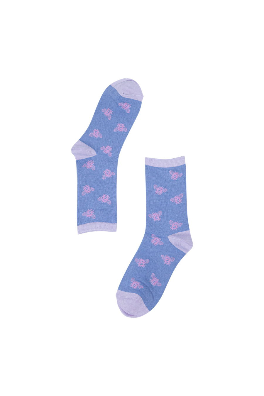 lilac ankle socks with bees