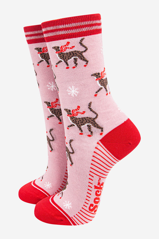 womens-bamboo-socks-pink-red-winter-cheetah-big-cats