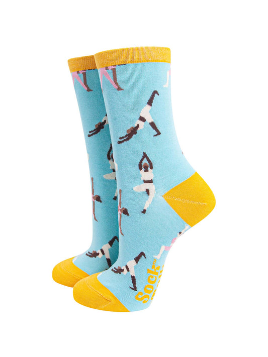 Yoga Bamboo Socks in Blue