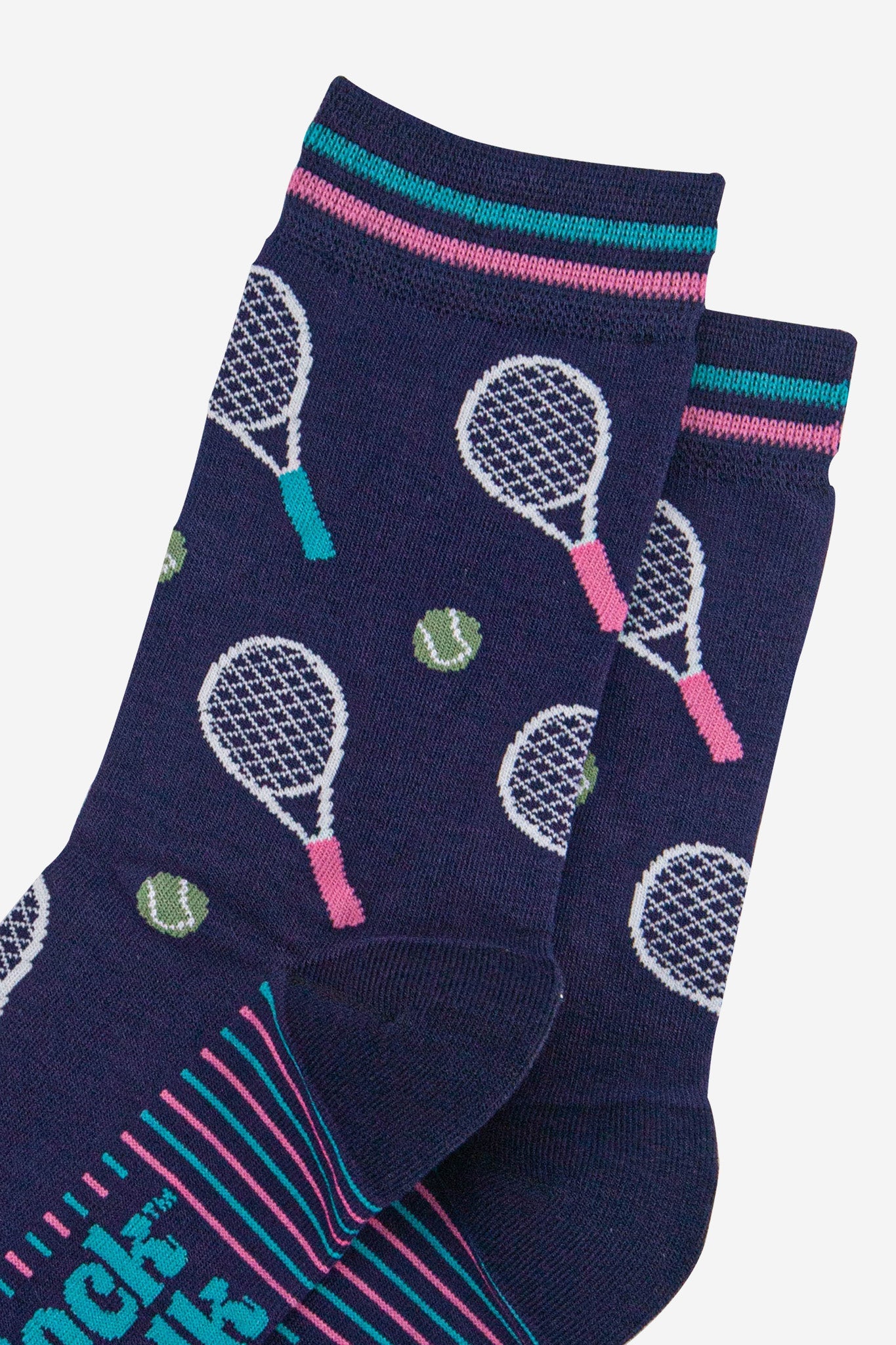 womens-bamboo-socks-navy-blue-tennis-close-up