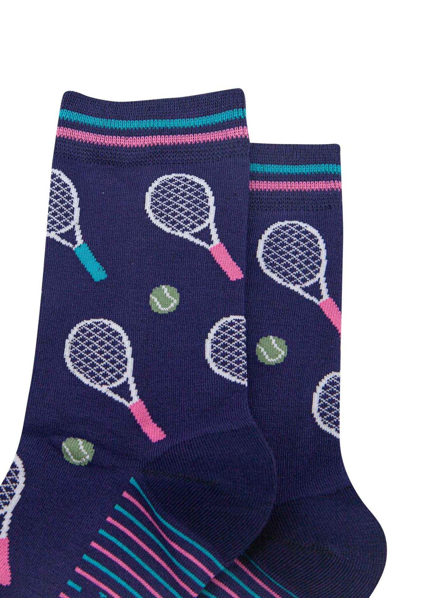 womens-bamboo-socks-navy-blue-tennis-close-up
