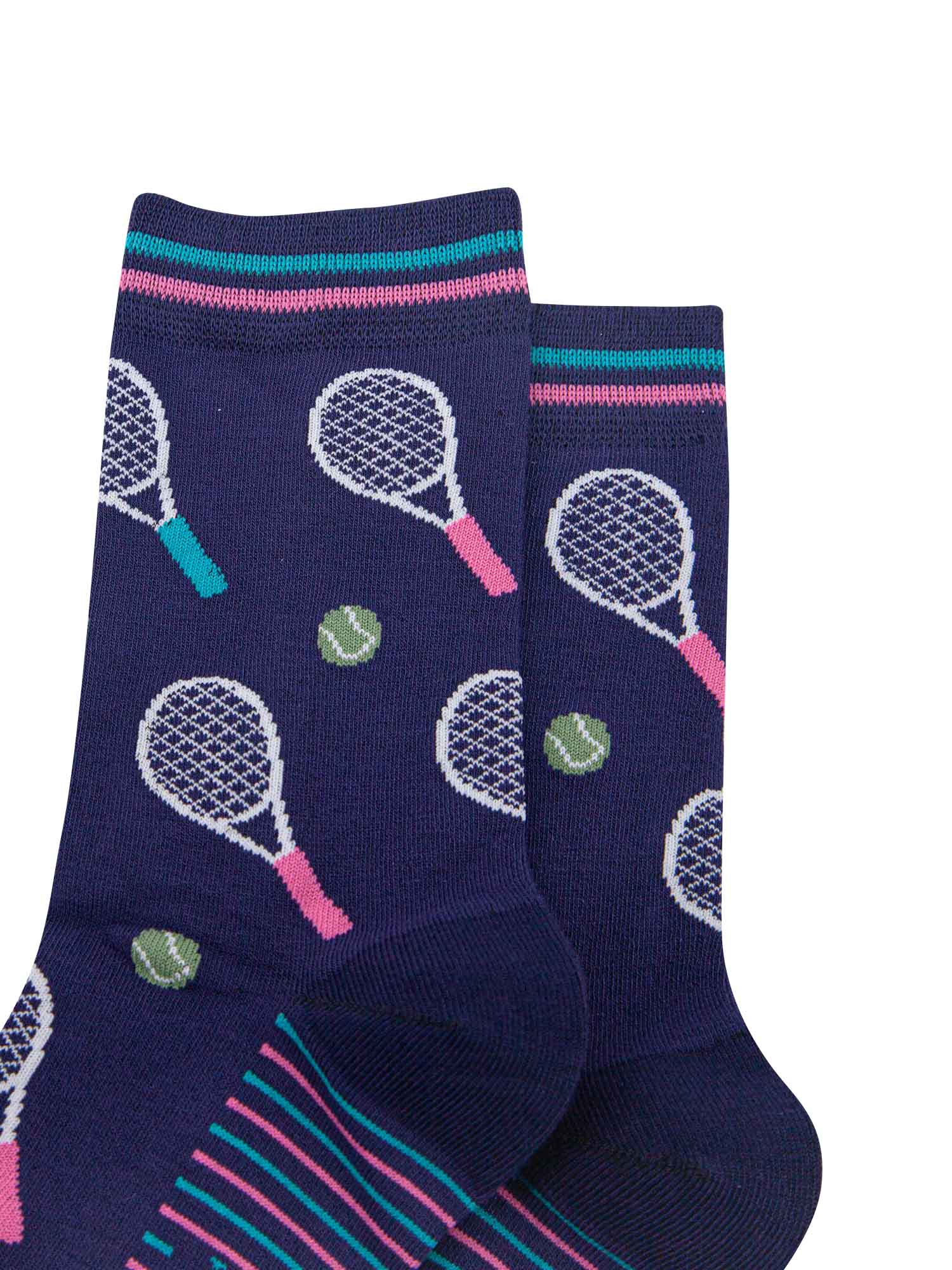 womens-bamboo-socks-navy-blue-tennis-close-up