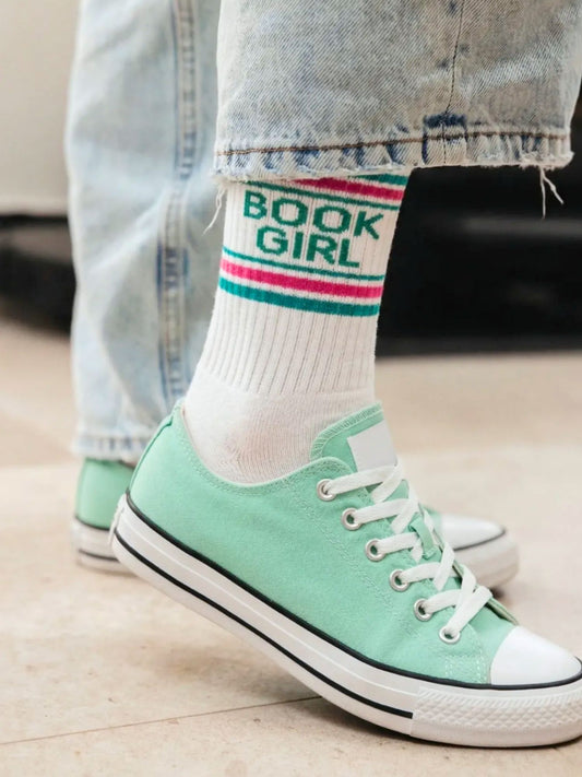 book-girl-white-sports-sock
