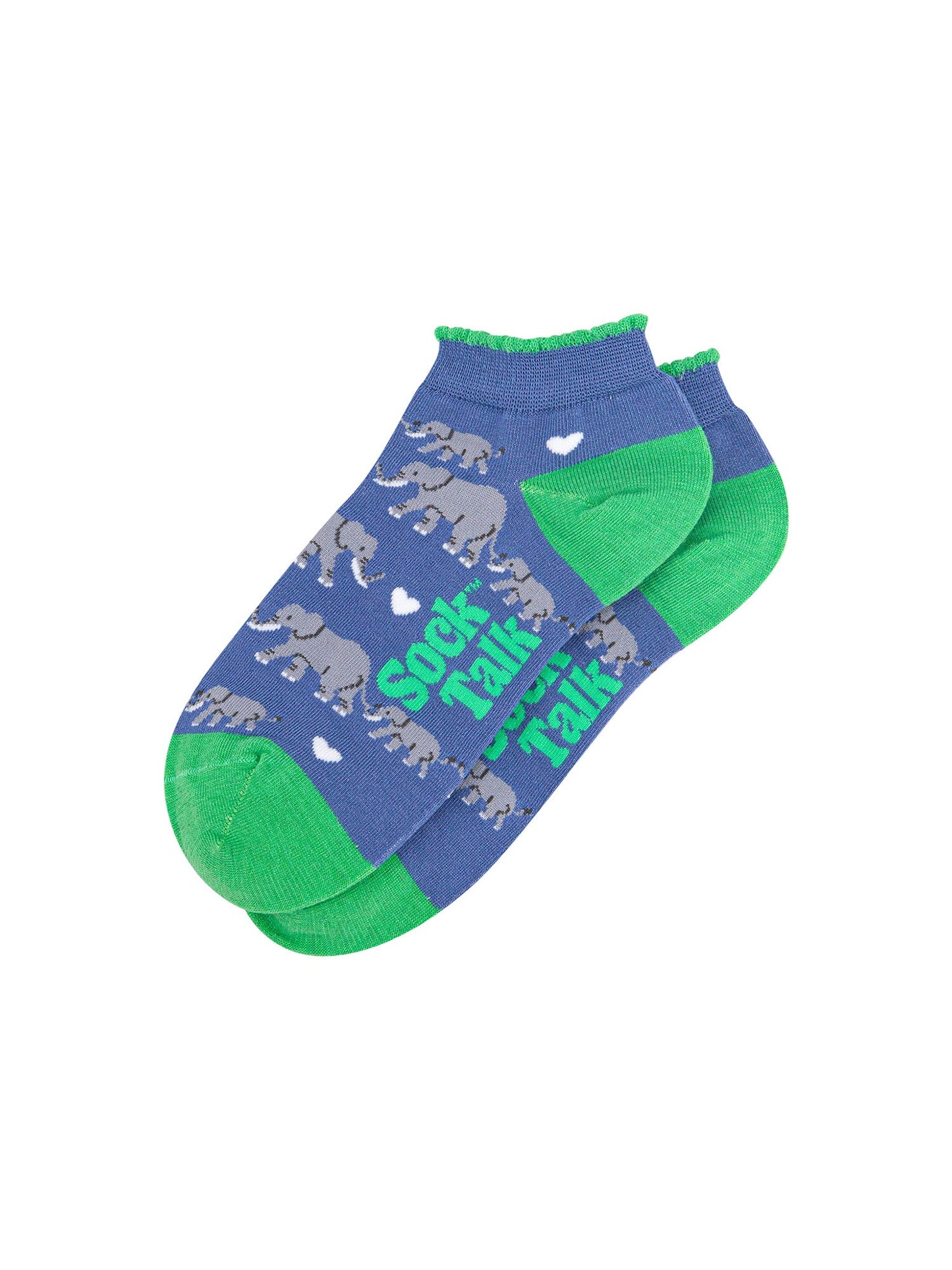 Baby-Elephants-Bamboo-Trainer-Socks-in-Blue-Lying-Flat