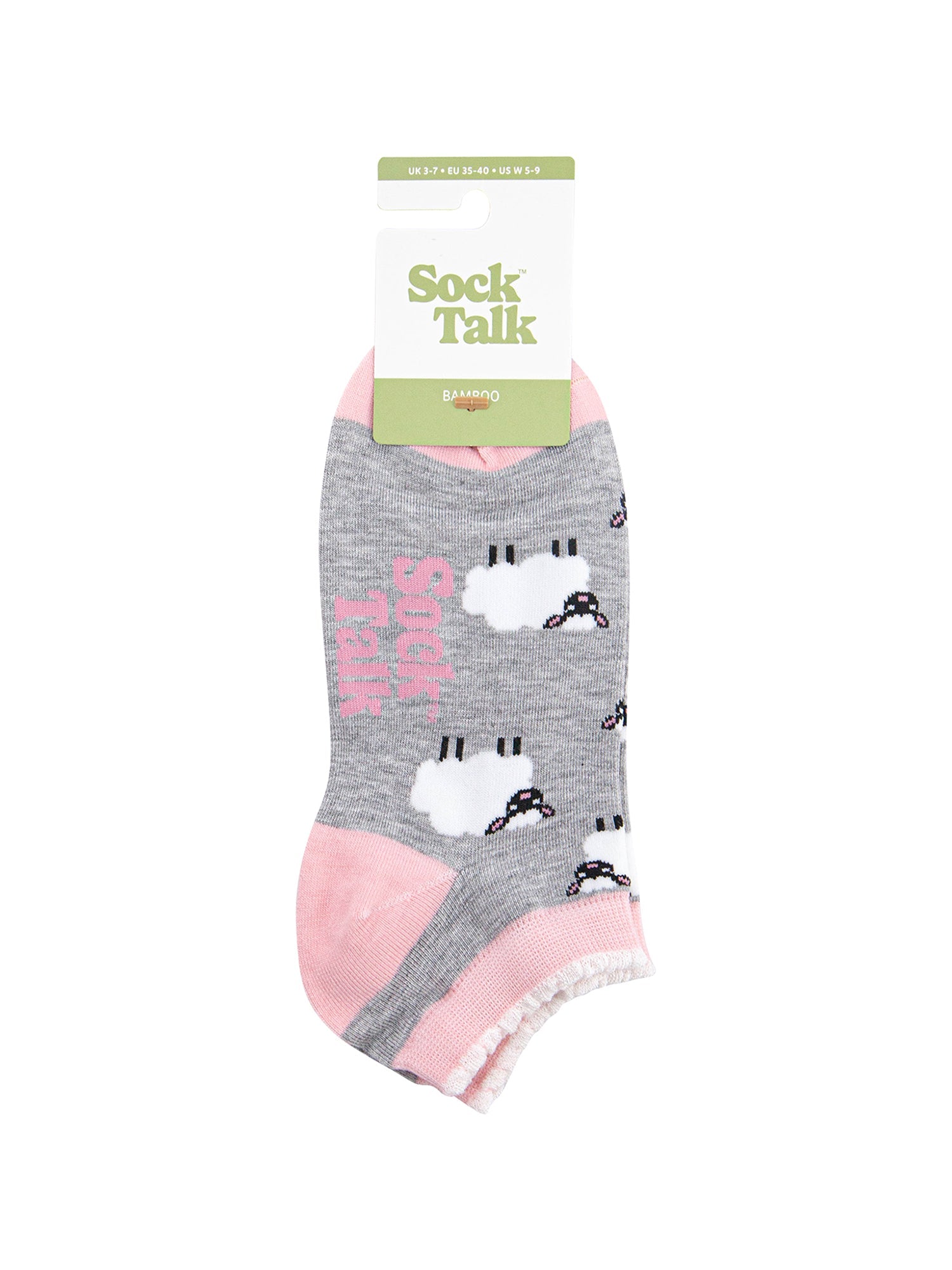 Sheep-Bamboo-Trainer-Socks-in-Grey-Marl-In-Packaging