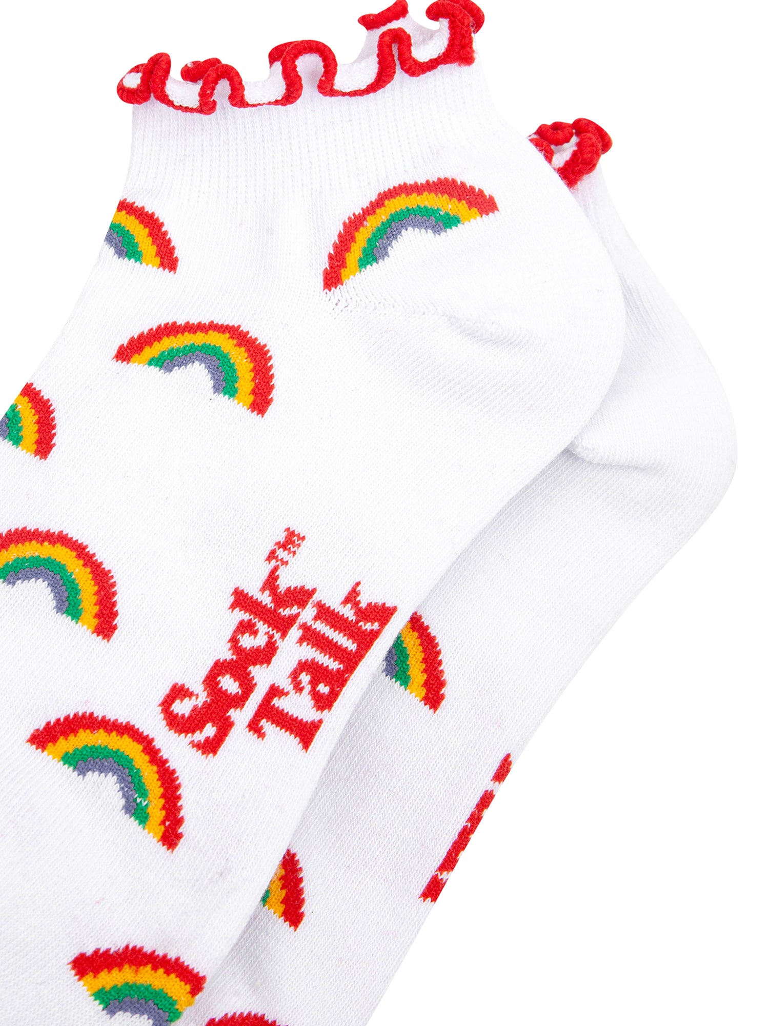 Rainbow-Frilled-Cuff-Combed-Cotton-Trainer-Socks-in-White-Closeup