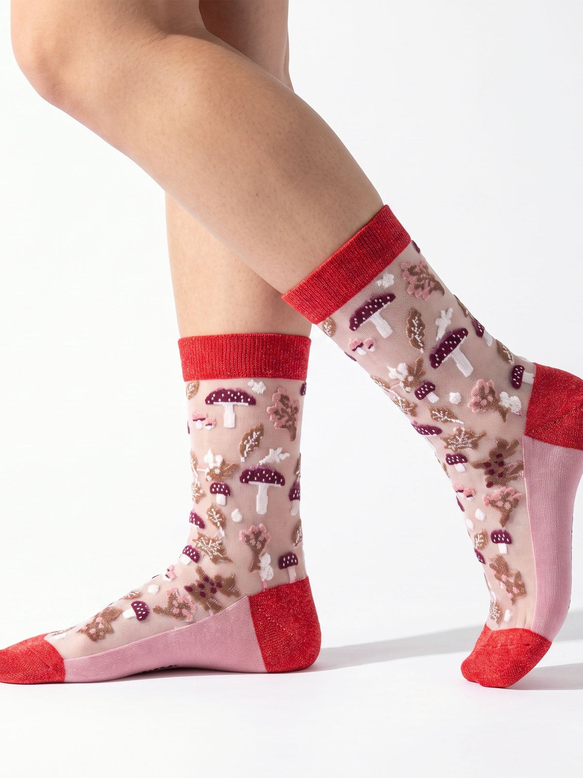 Toadstool-Floral-Sheer-Socks-in-Red